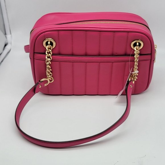cammie chain shoulder bag with linear quilting